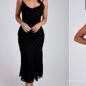 Meshki Mikela Monogram Black Dress